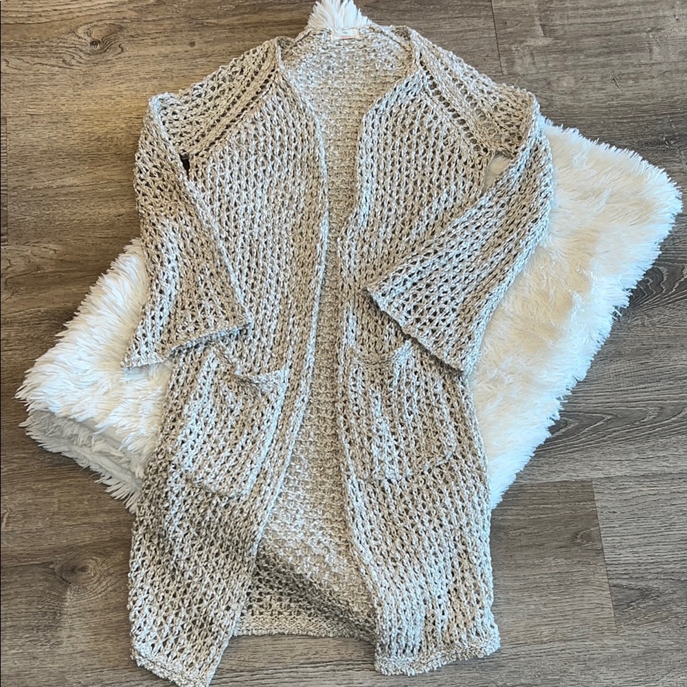 Hummingbird for Anthropologie Beige Knit Sweater - S/M